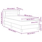 Lit à ressort vidaXL avec matelas gris clair 100x200 cm en tissu