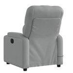 vidaXL Fauteuil inclinable de massage gris clair tissu