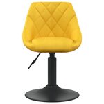 vidaXL Chaise de salle à manger Jaune moutarde Velours