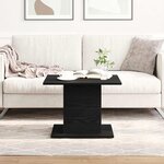 vidaXL Table basse Chêne noir 55.5 x 55.5 x 40 cm Bois d'ingénierie
