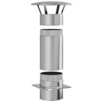 vidaXL Extension de Conduit Argent 35 x 35 x 65 cm Acier inoxydable