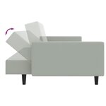 vidaXL Ensemble de canapés 2 Pièces gris clair velours