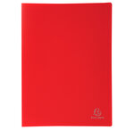 Porte vues prolypropylène souple pochettes grainées opaque 80 vues A4 Rouge EXACOMPTA