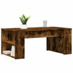vidaXL Table basse chêne fumé 102x55x42 cm bois d'ingénierie