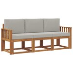 vidaXL Ensemble de canapés d'extérieur 3 pc Gris Naturel et Clair