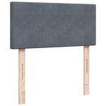 vidaXL Sommier à lattes de lit et matelas Gris foncé 80x200 cm Velours