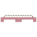 vidaXL Lit de jour avec lit gigogne rose 100x200 cm velours