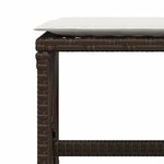 vidaXL Tabourets de jardin et coussins lot de 4 marron résine tressée