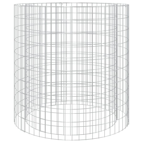 vidaXL Foyer en gabion Ø 100 cm fer galvanisé