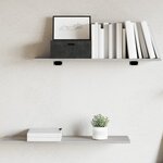 vidaXL Étagères murales 4 Pièces sonoma gris 80x20x1 5 cm bois ingénierie