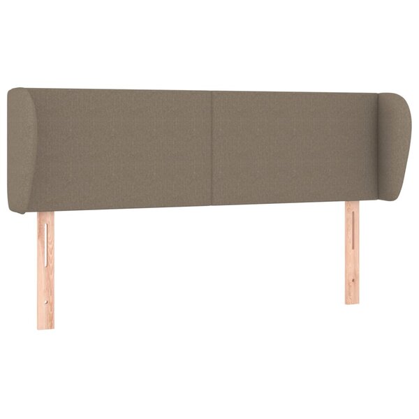 vidaXL Tête de lit avec oreilles Taupe 147x23x78/88 cm Tissu