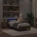 vidaXL Cadre de lit chêne artisanal 90 x 200 cm Bois d'ingénierie