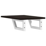 vidaXL Étagère de vasque murale acier et bois de chêne massif