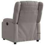 vidaXL Fauteuil de massage inclinable électrique Taupe Tissu