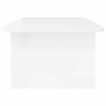 vidaXL Table basse Blanc brillant 93 x 53 x 33 cm Bois d'ingénierie