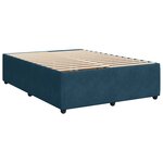 vidaXL Sommier à lattes de lit et matelas bleu 140x190 cm velours