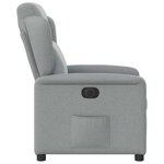 vidaXL Fauteuil inclinable électrique Gris clair Tissu