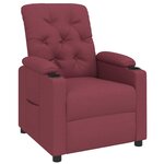 vidaXL Fauteuil inclinable Rouge bordeaux Tissu