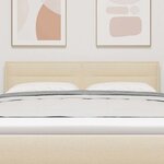 vidaXL Tête de lit avec tête de lit Crème 160 cm Cuir synthétique
