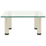vidaXL Meuble TV Transparent 40x35x17 cm Verre trempé