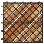 vidaXL Tuiles de terrasse 30 Pièces Marron 30x30 cm Bois massif d'acacia