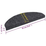 vidaXL Tapis autoadhésifs de marches 10 Pièces Gris foncé 65x21x4 cm