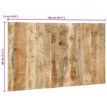 vidaXL Tête de lit 140 cm bois de manguier brut massif