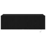 Meuble TV vidaXL avec éclairage LED Chêne noir 100x35x31 cm