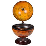 vidaXL Support de vin sous forme de globe Bois d'eucalyptus