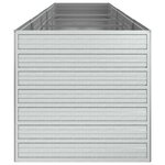 vidaXL Lit surélevé de jardin 400x80x77 cm Acier galvanisé Argenté