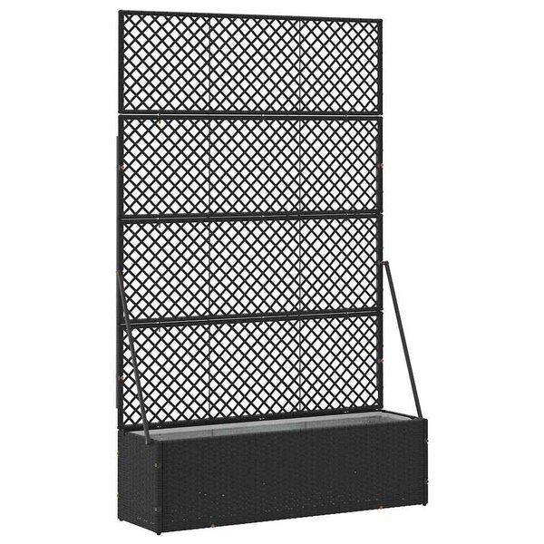 vidaXL Jardinière Noir 105 x 30 x 170 cm Métal