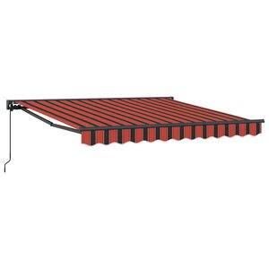 vidaXL Auvent Rétractable Orange et marron 300x250 cm tissu