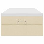 vidaXL Cadre de lit ottoman avec matelas crème 100x200cm tissu
