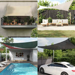 vidaXL Voile d'ombrage 160 g/m² triangulaire sable 5x5x5 m PEHD