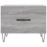 vidaXL Table basse Sonoma gris 50x50x40 cm Bois d'ingénierie