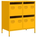 vidaXL Buffet jaune moutarde 68x39x73 5 cm acier laminé à froid