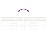vidaXL Lit mezzanine d'enfants sans matelas avec échelle 90x190 cm