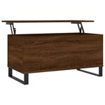 vidaXL Table basse Chêne marron 90x44 5x45 cm Bois d'ingénierie