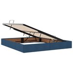 vidaXL Lit avec rangement et matelas Bleu 180 x 200 cm Polyester