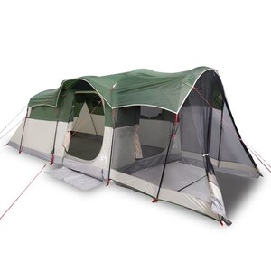 vidaXL Tente familiale tunnel 8 personnes vert imperméable