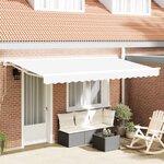 vidaXL Tissu de remplacement de store pour cadre de 4x2 m Blanc