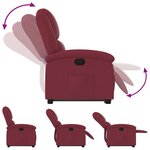 vidaXL Fauteuil inclinable rouge bordeaux tissu