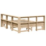 vidaXL Lit bibliothèque sans matelas 140x200 cm bois massif de pin
