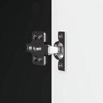 vidaXL Meuble TV Noir 102 x 34 5 x 50 cm Bois d'ingénierie