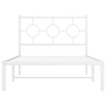 vidaXL Cadre de lit métal sans matelas et tête de lit blanc 100x200 cm