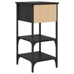 vidaXL Tables de nuit 2 Pièces Chêne noir 34x36x70 cm Bois d'ingénierie
