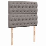 vidaXL Sommier à lattes de lit avec matelas Taupe 120x200 cm Tissu