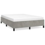 vidaXL Cadre de lit gris clair 137x190 cm velours