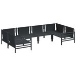 vidaXL Ensemble de canapé de jardin Anthracite Acier