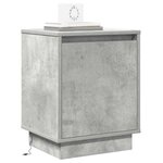 vidaXL Cabinet de chevet Gris béton 39 x 34 5 x 50 cm